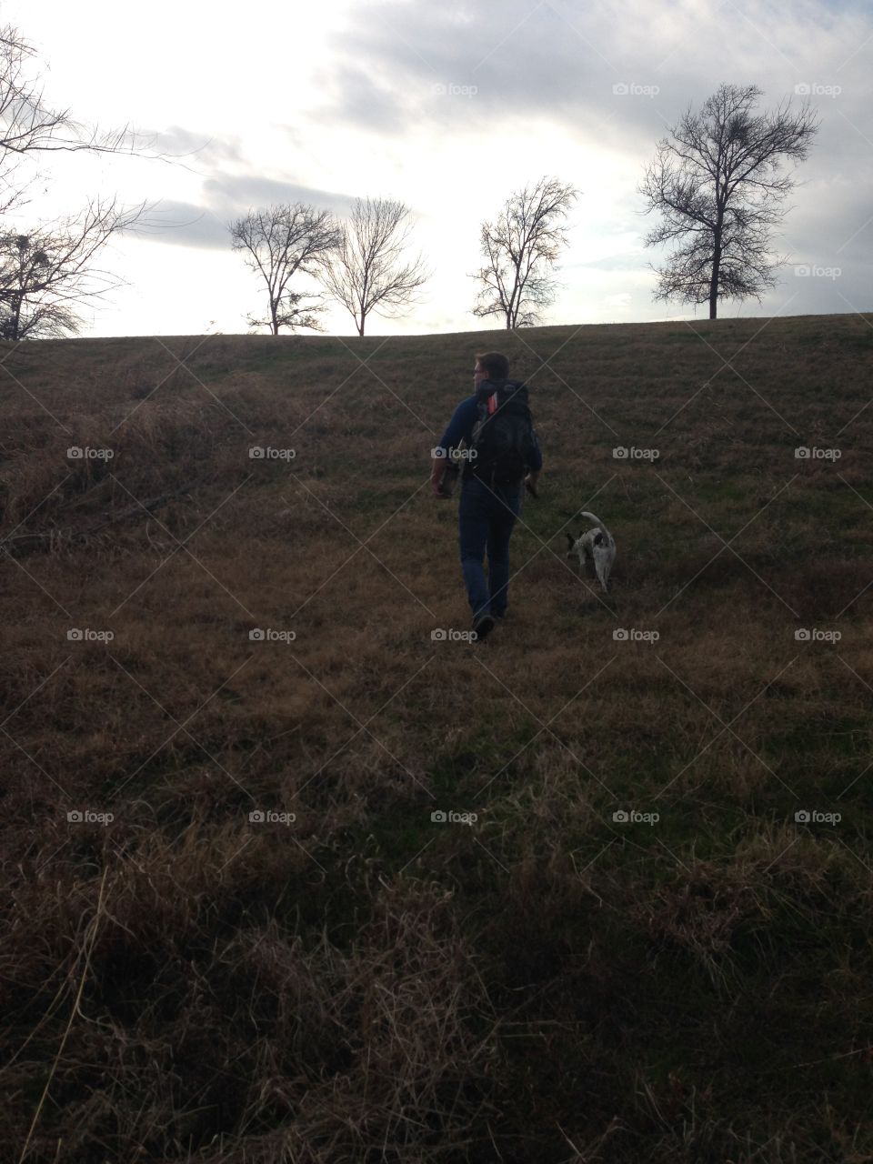 Hiking prep for Ireland along Texas prairie land