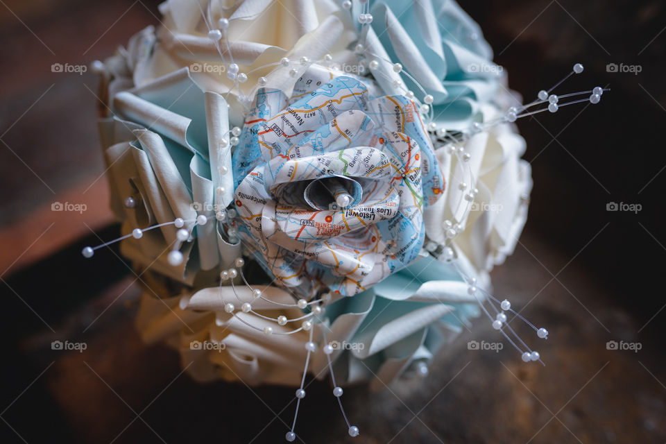 Beautiful map bouquet 