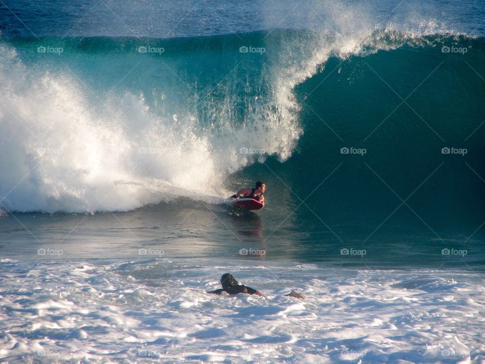 Boarder Braving the Waves