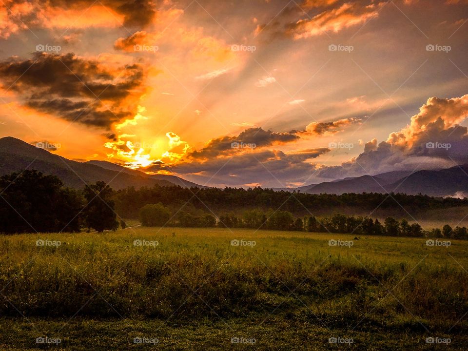 Sunrise in Cades Cove