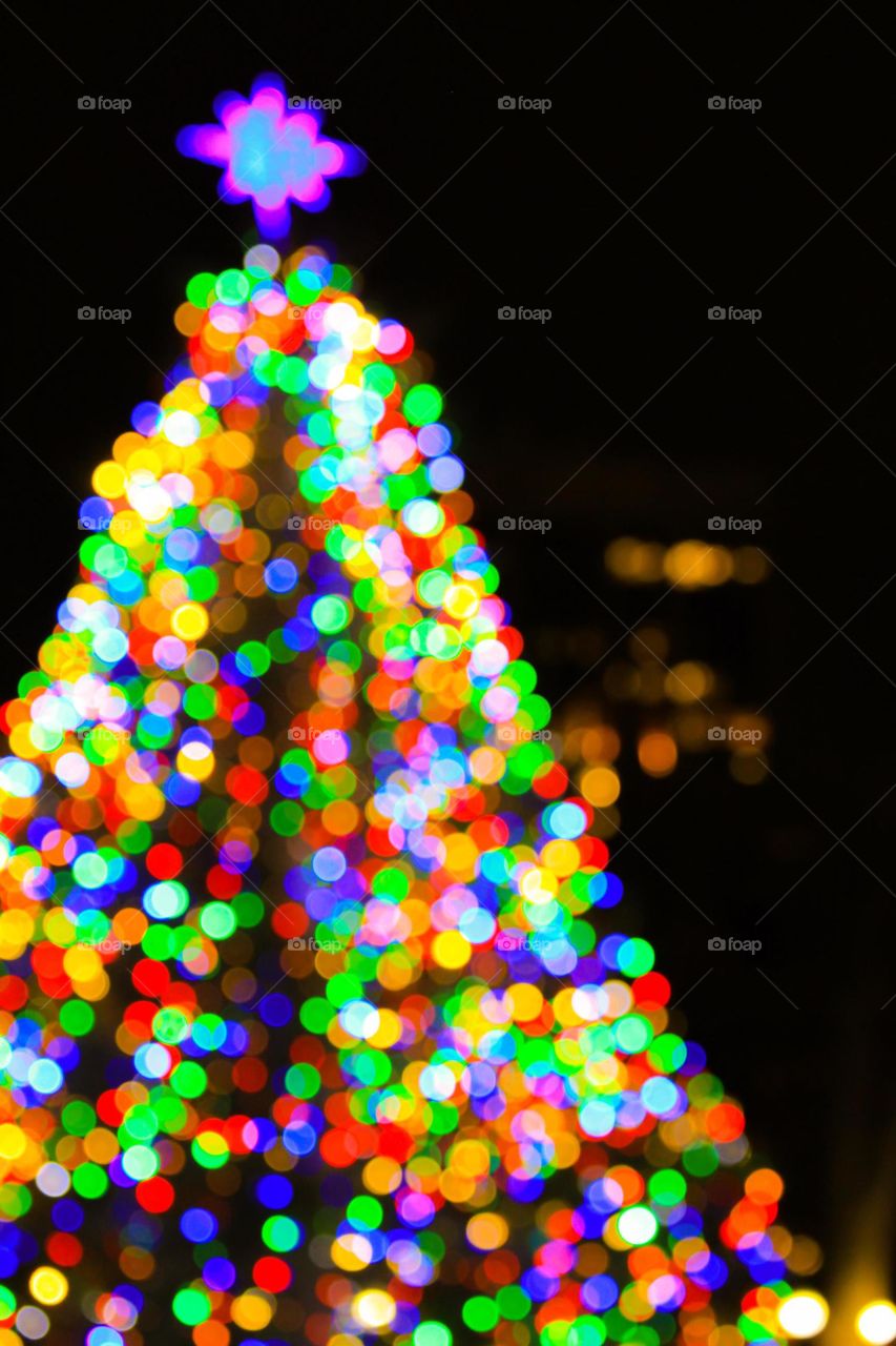 Christmas tree in bokeh.
Boston Common, Boston, MA, USA. 