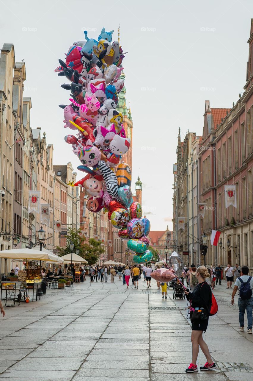 Balloon seller.