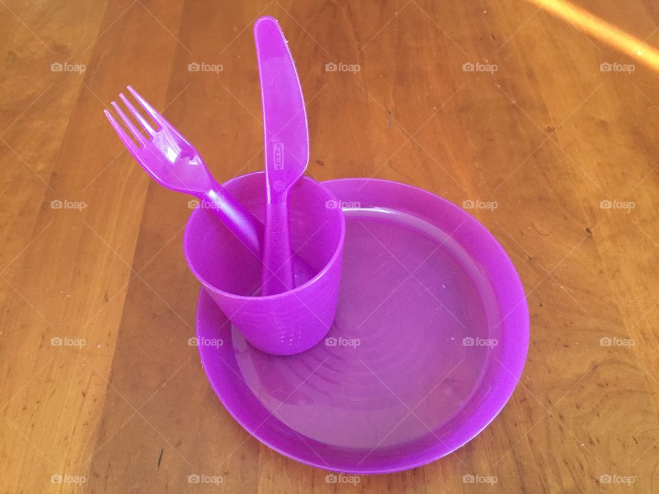 Purple plate set