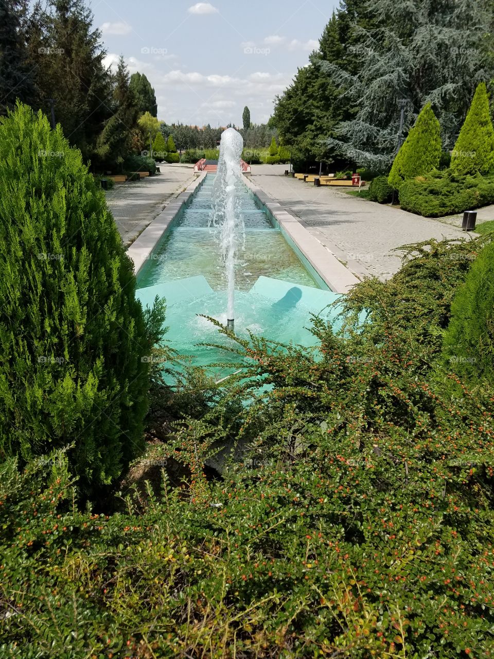 water fountain in the dikman vadesi park in Ankara Turkey