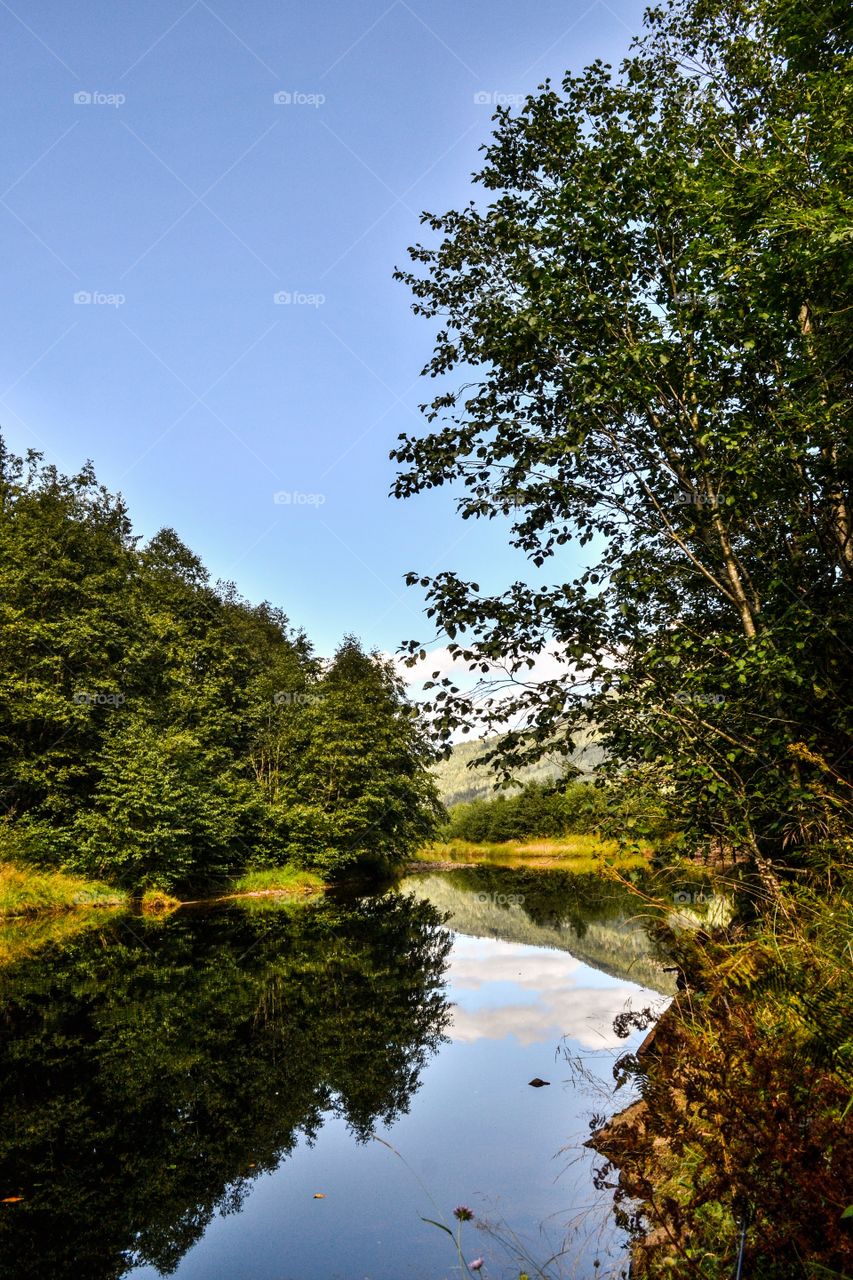 Silent river in Norway 