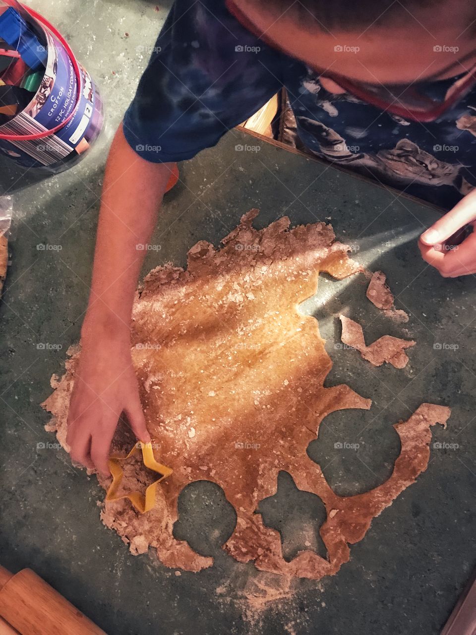 Baking with his guncle...