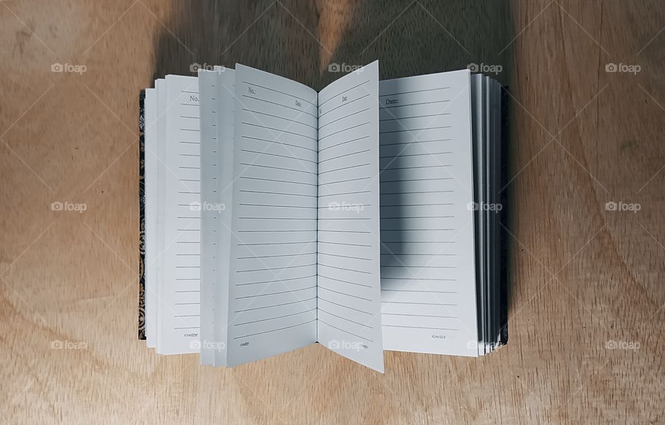 an empty notebook