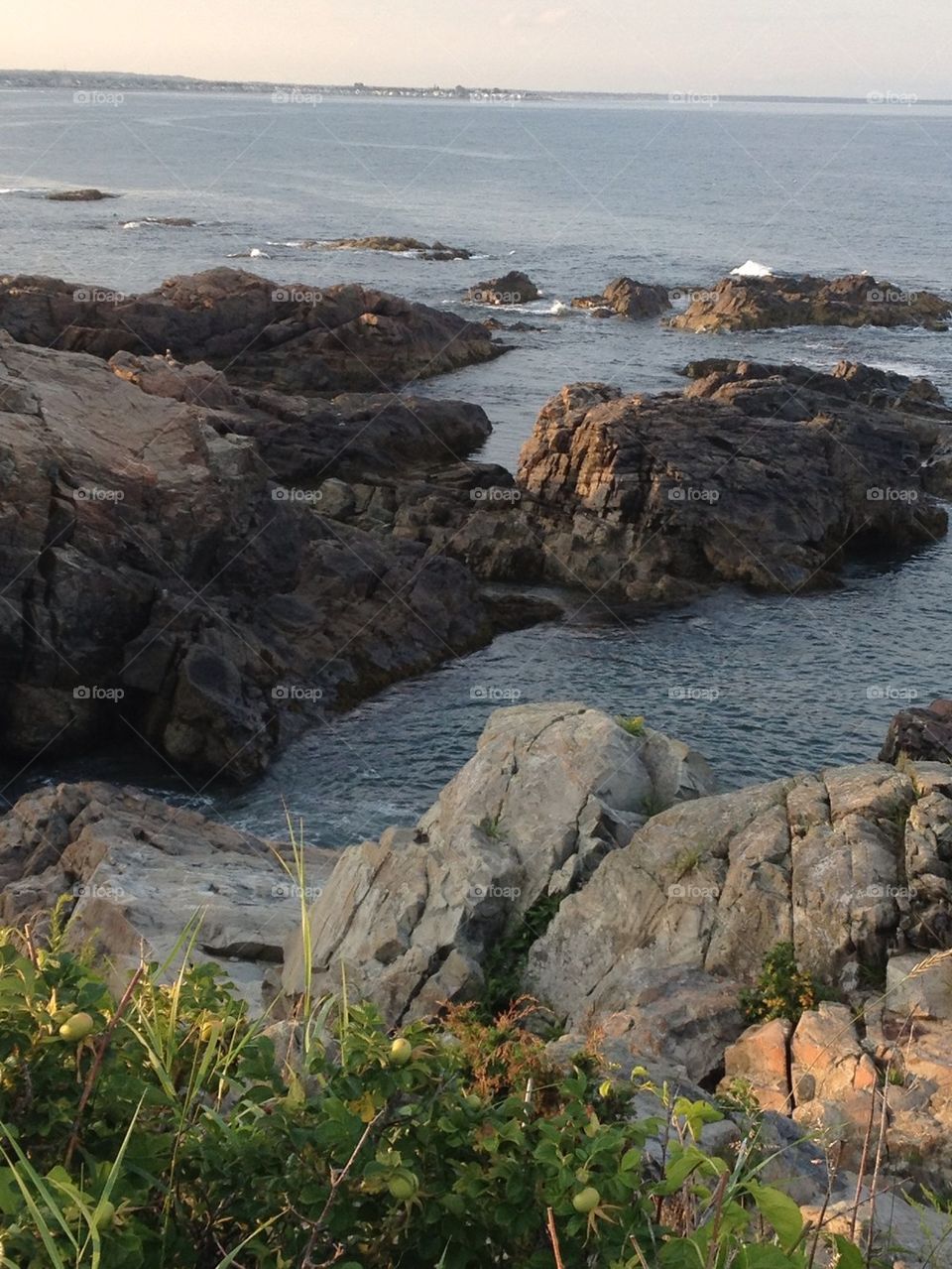 High angle view of sea