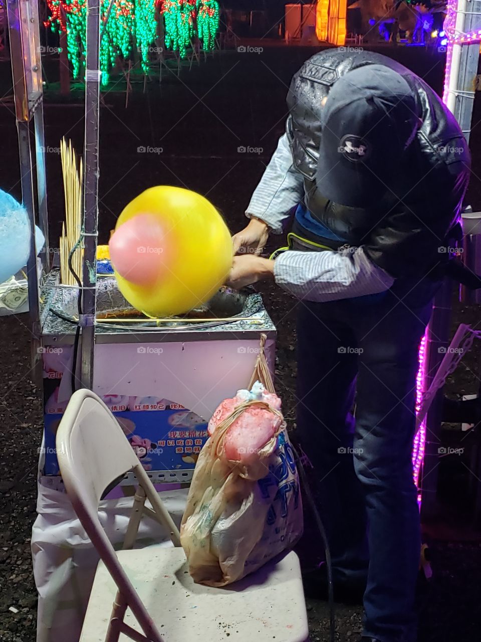 more cool looking and colorful cotton candy. made to order