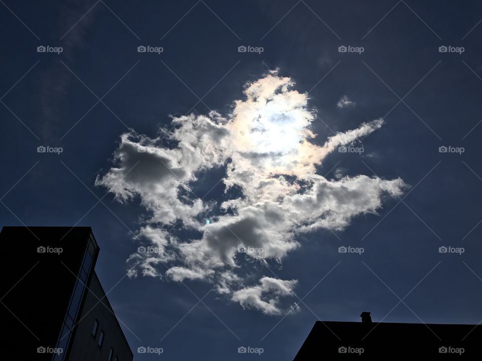 a random, single patch of sunny clouds
