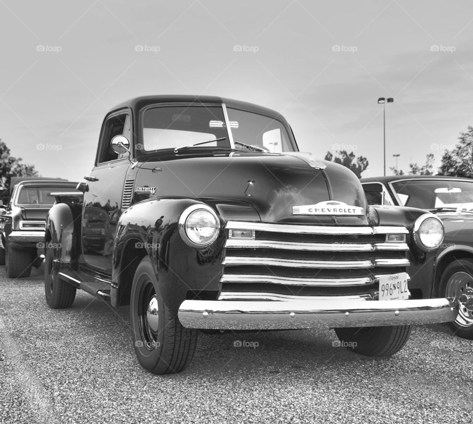 Old Chevy truck. old Chevy truck at car show