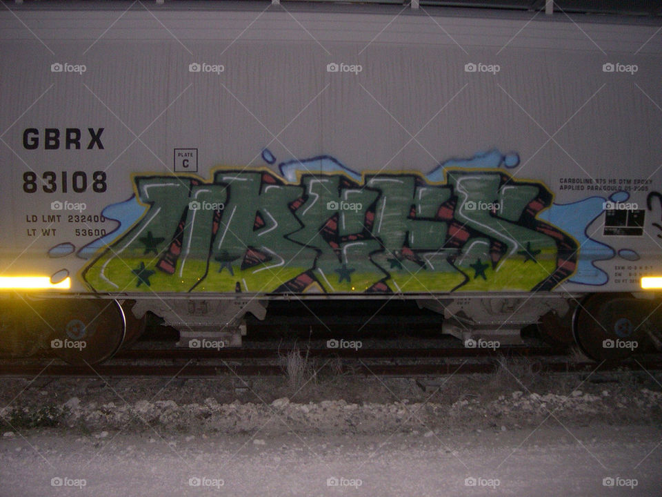 street graffiti color train by justinv