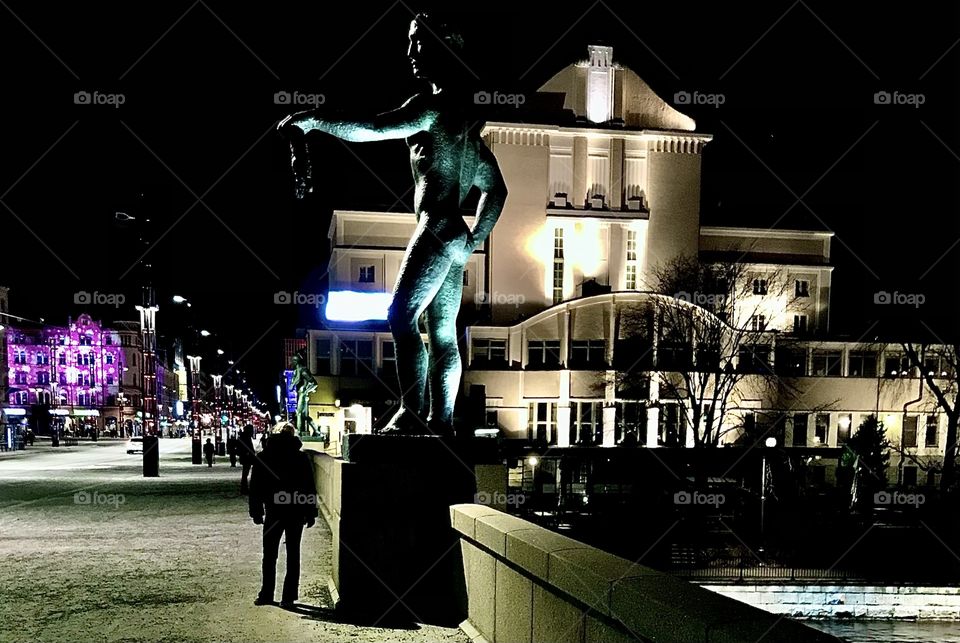 Hämeensilta at night, Tampere, Finland