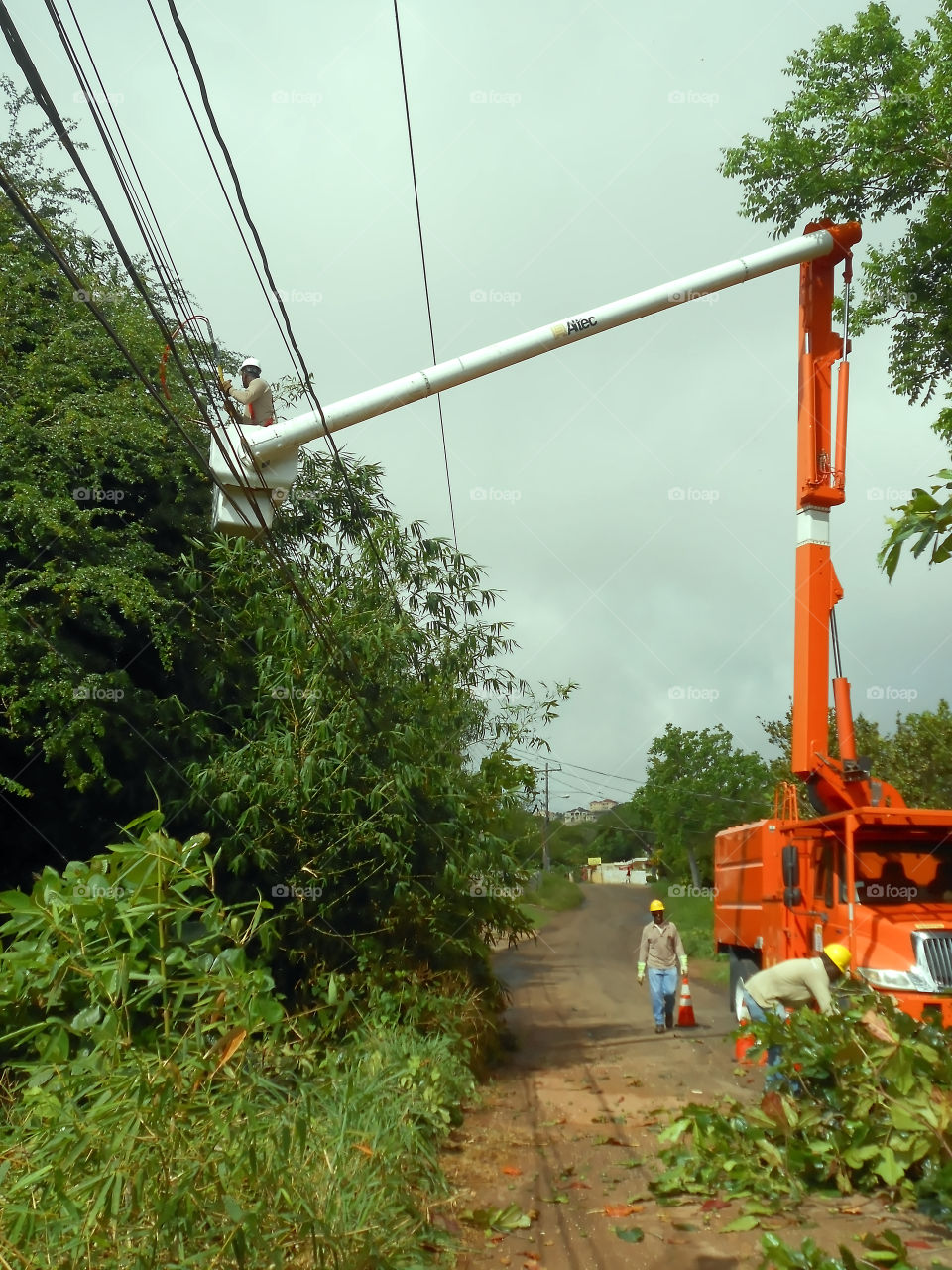 Working Across Road