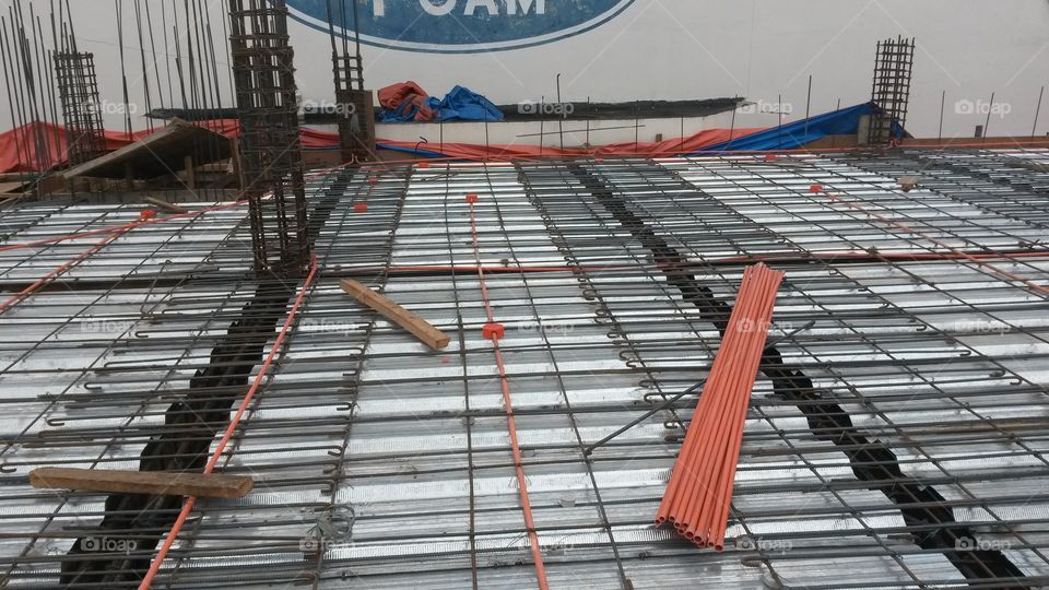 reinforcement steel bars
slab construction process
architects duty

I love my job!