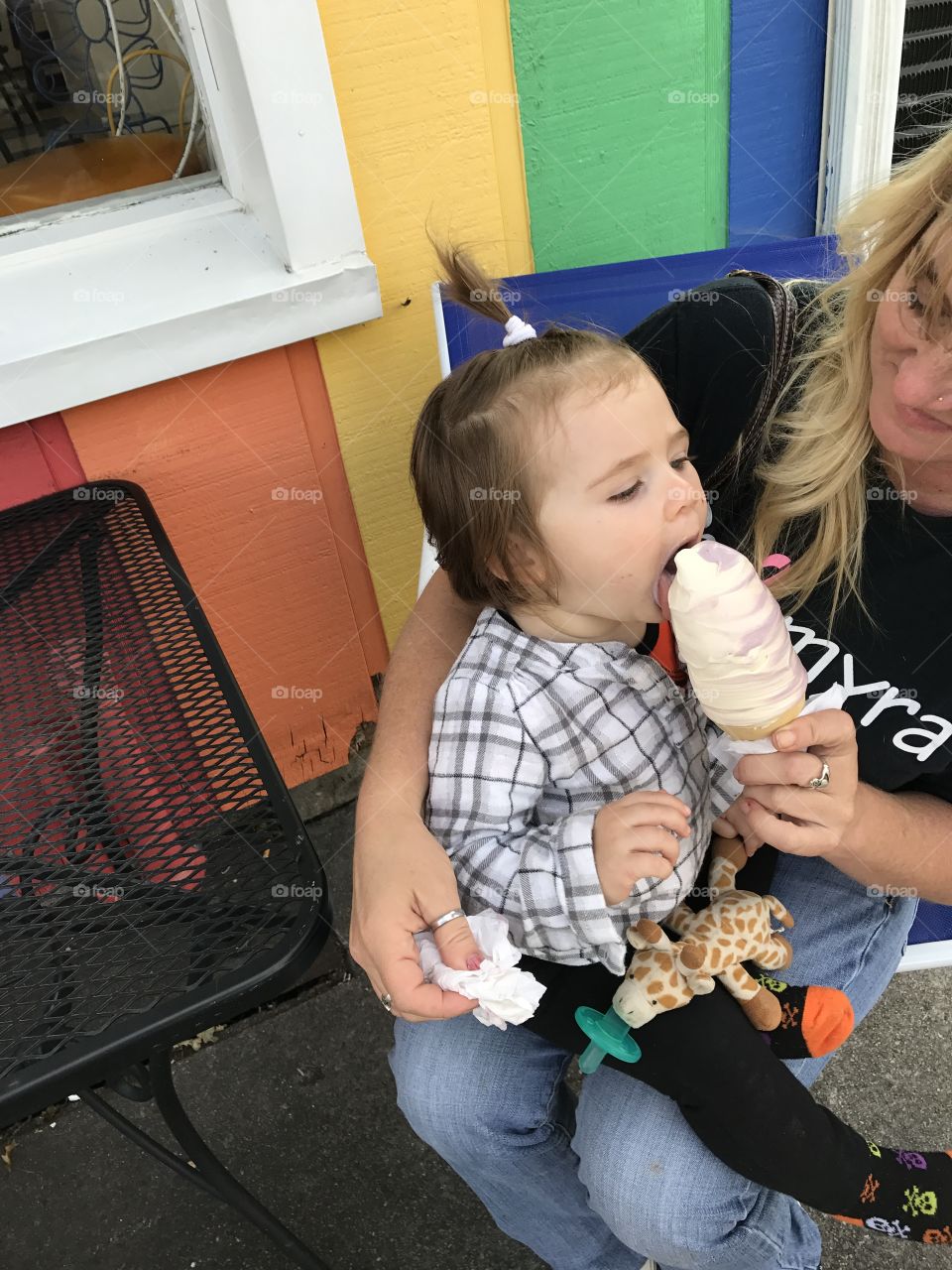 This ice cream cone is bigger than me!