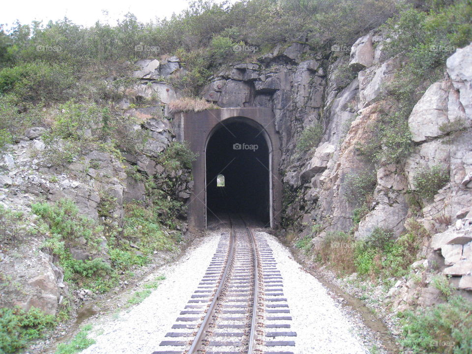 tunnel. railroad tunnel