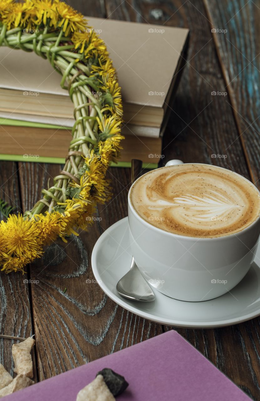 Coffee in ceramic cup