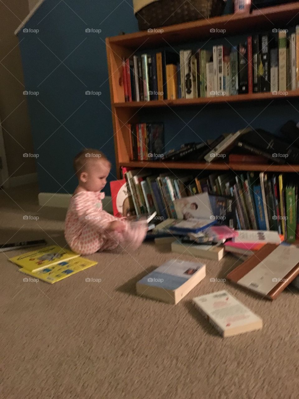 Bookshelf and a baby round 2 