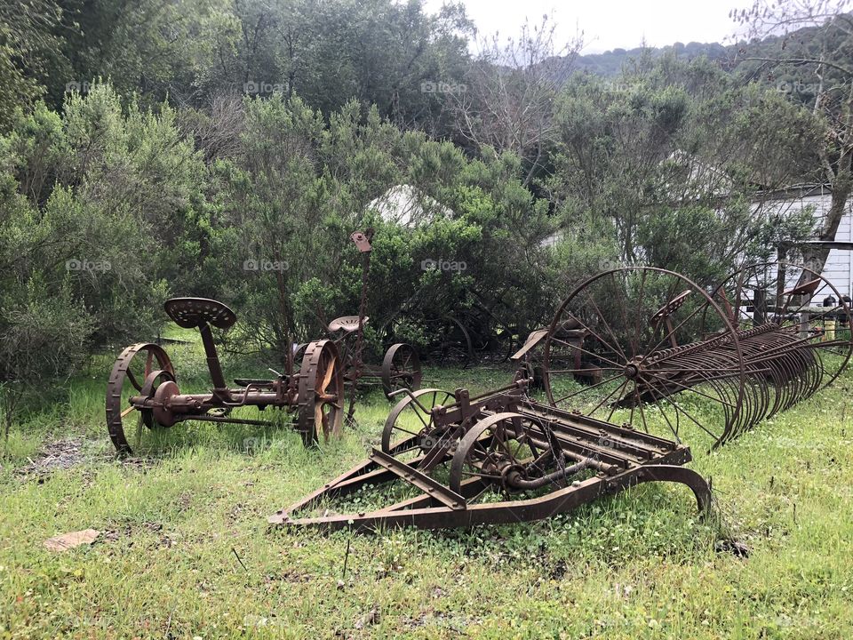 Rustic farm tractors/ tools