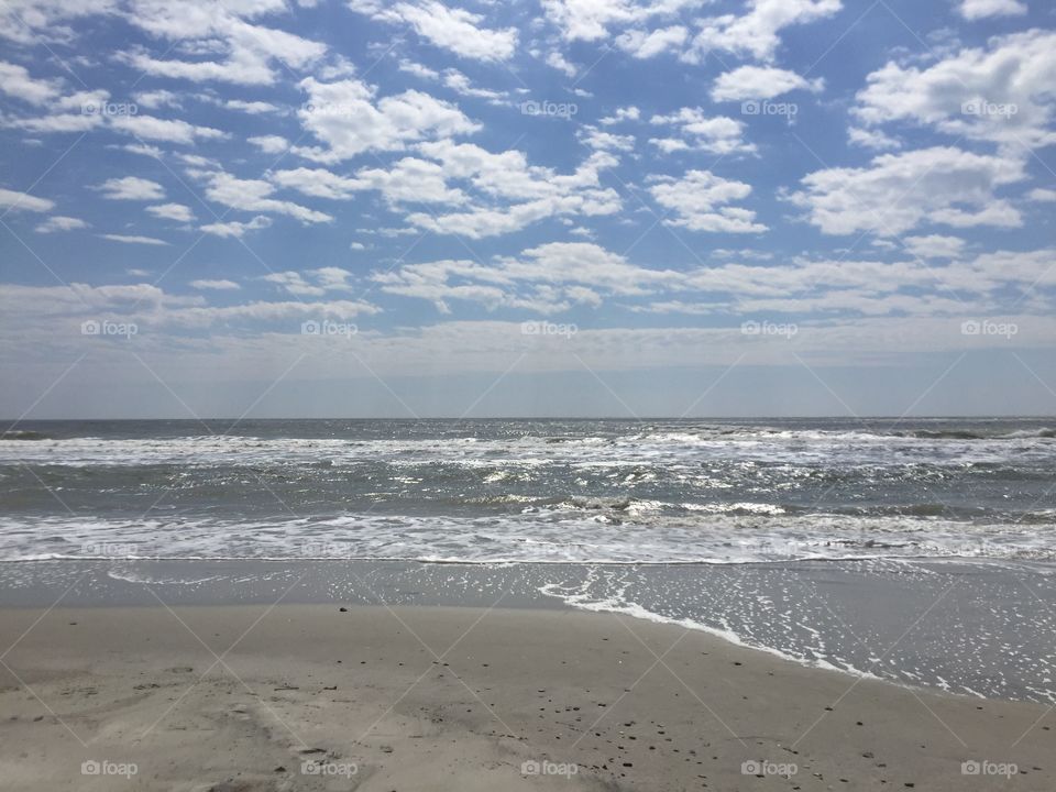 Waves, Beach, Ocean, Sky