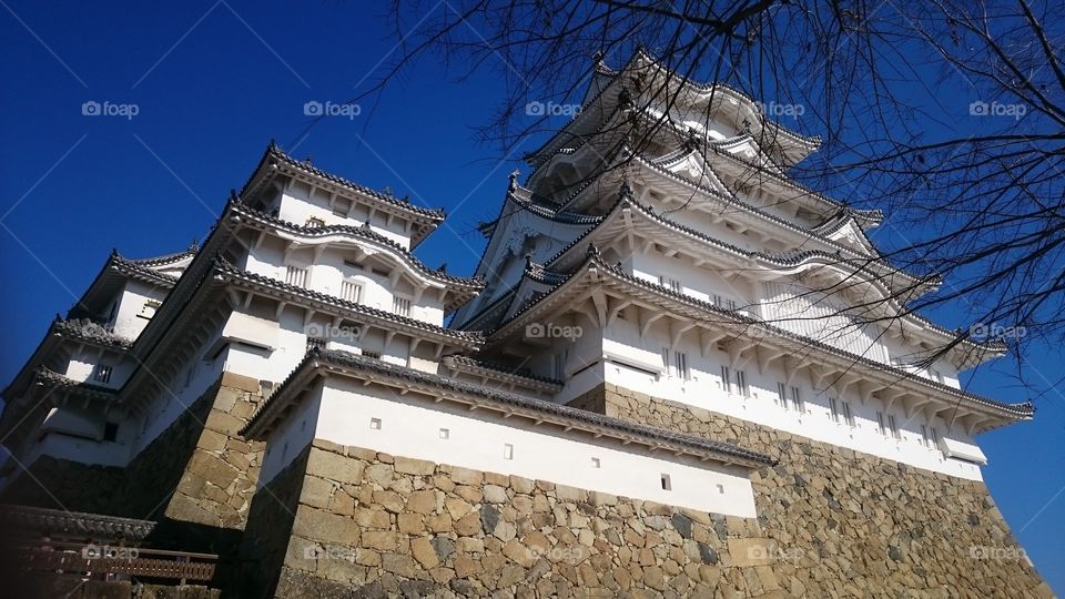 Himeji Castle in Japan, The World Cultural Heritage Site National Treasure