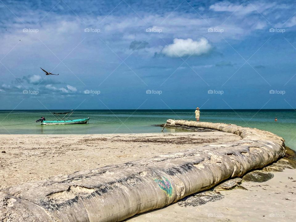 Stunning colours on Holbox beach.