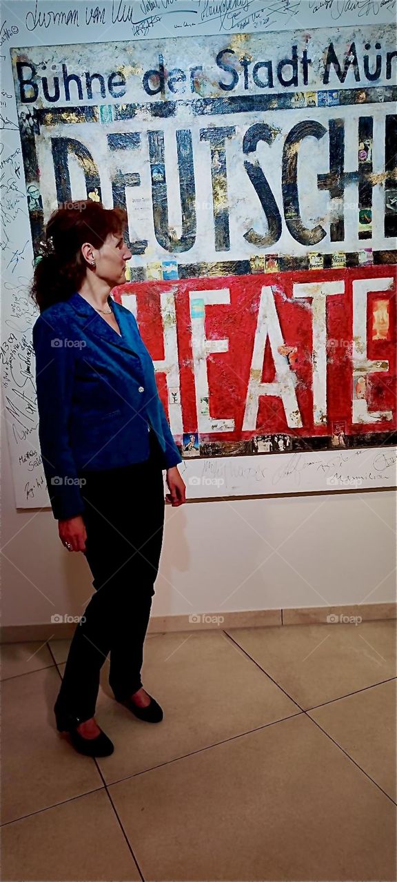 The “DEUTSCHES THEATER”, the “GERMAN THEATER” in “Munich”, Bavaria put on a play about the life of Viennese pop star singer “FALCO” of 1980s fame for hits like “Amadeus” and “Kommissar” and our lady is here to see it. 2024. Hypnotic Productions