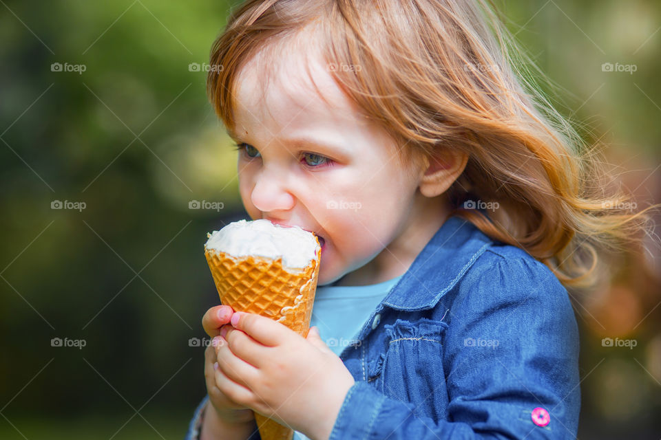 Girl eating ice cream 