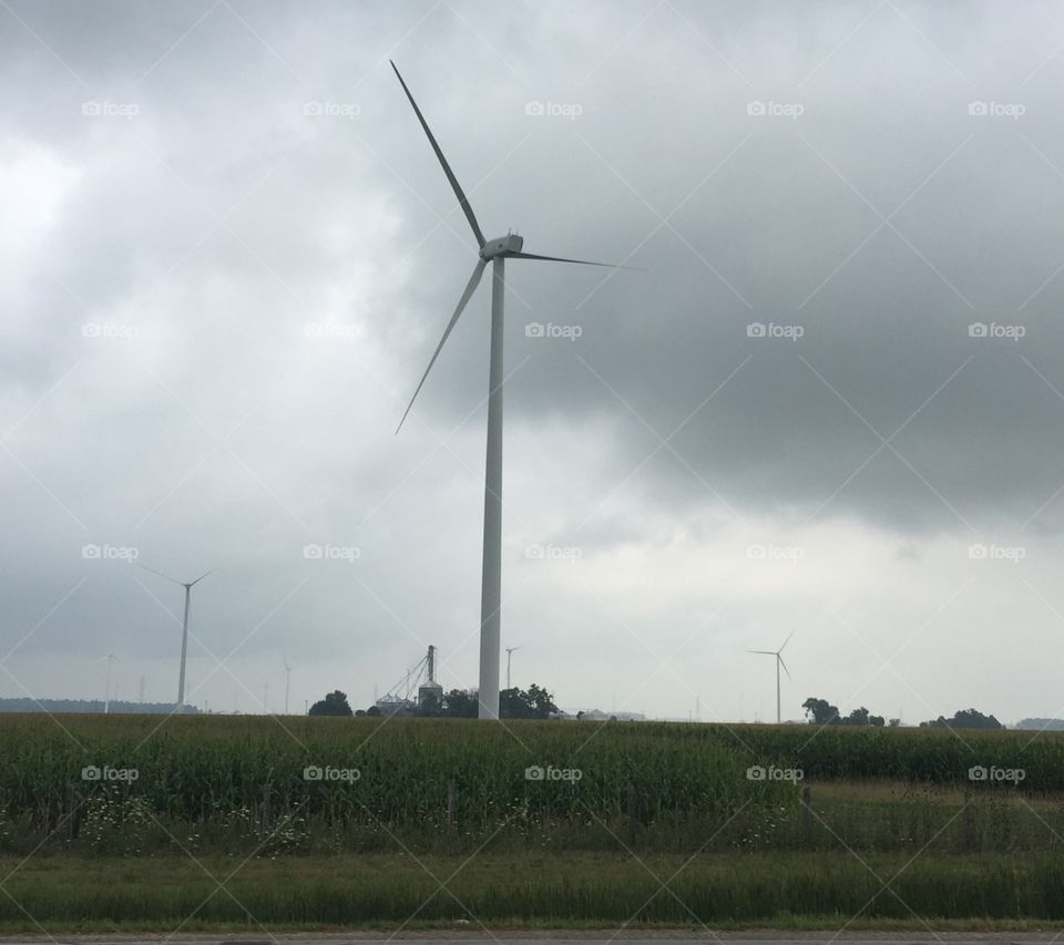 Country wind turbines