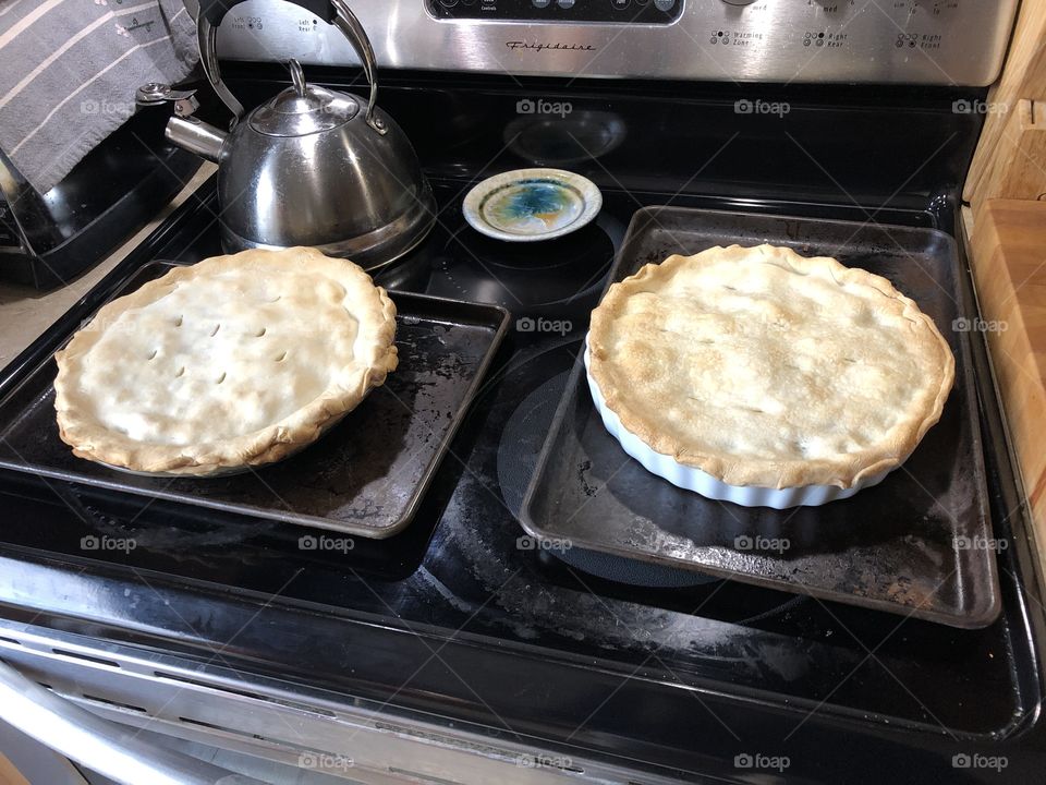 Yummy chicken pot pies for dinner. 