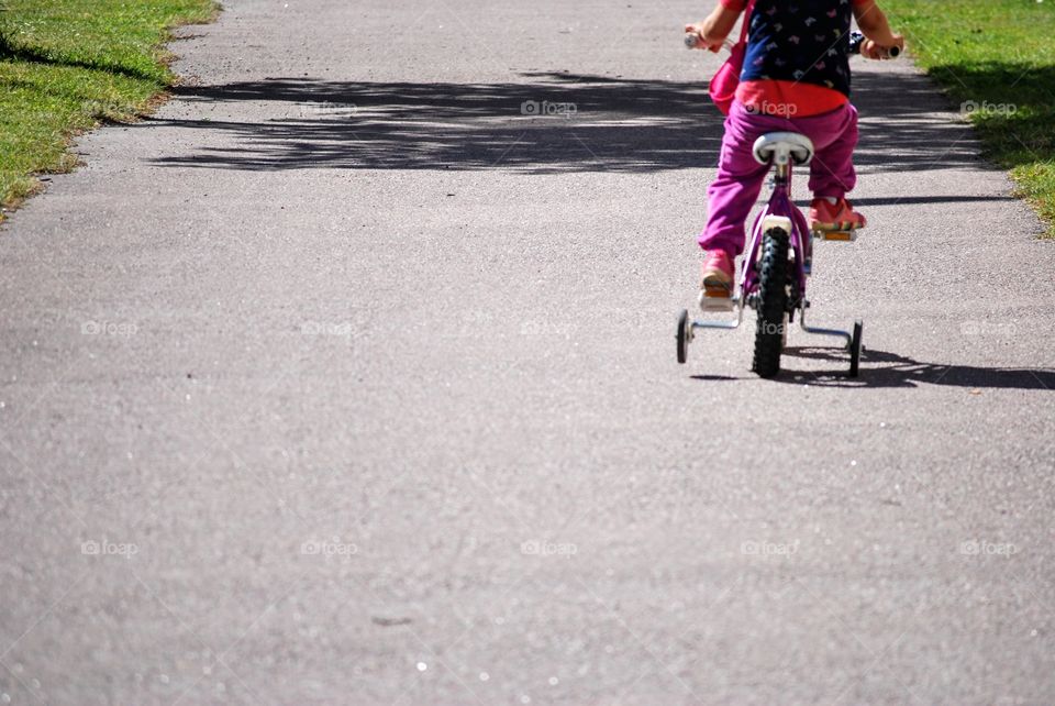 Girl on a bike