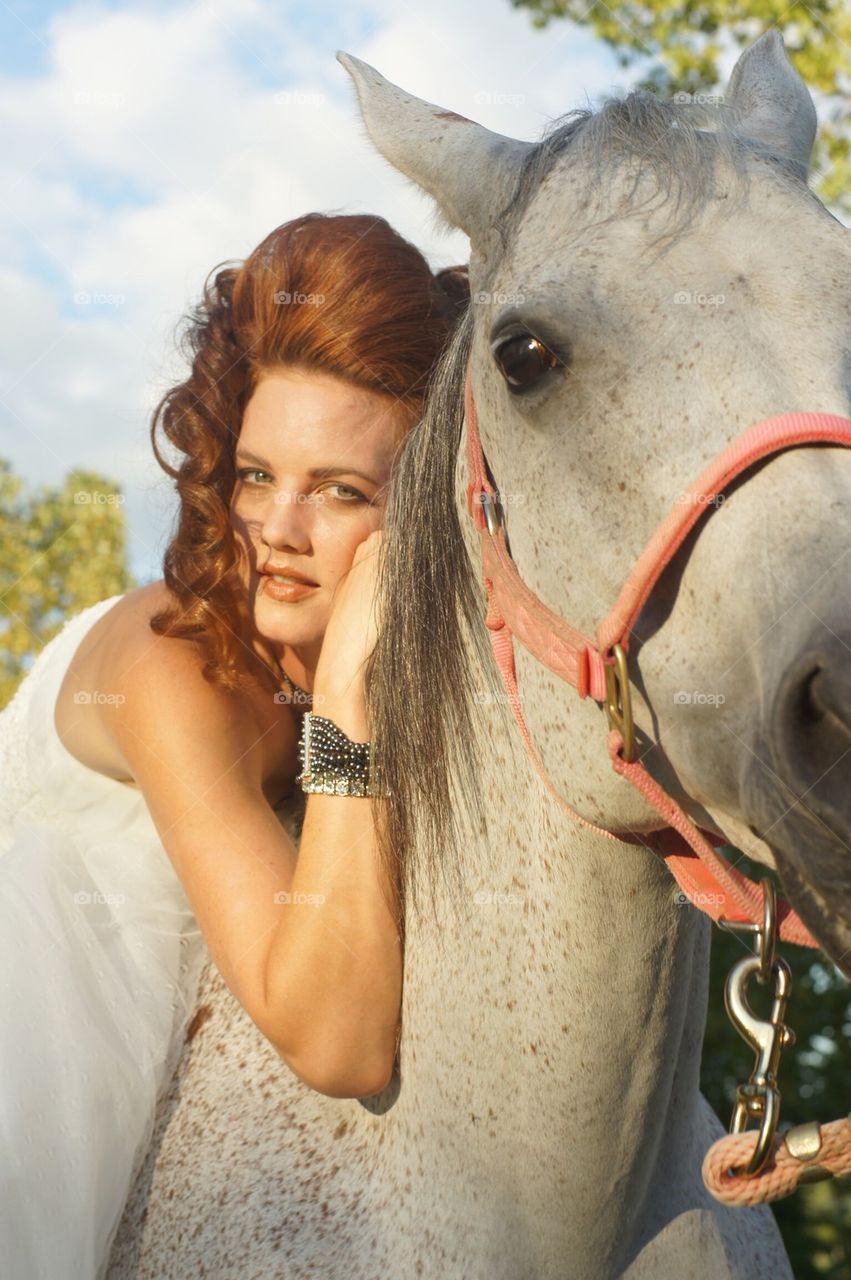 Bride on horse