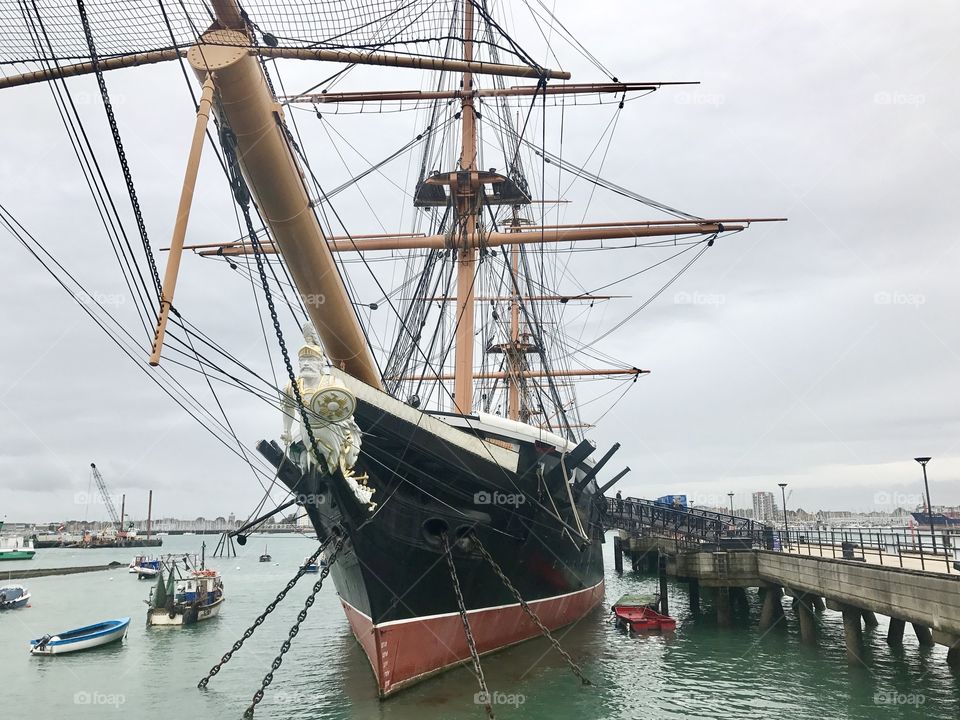 Historic dockyard of Portsmouth. 