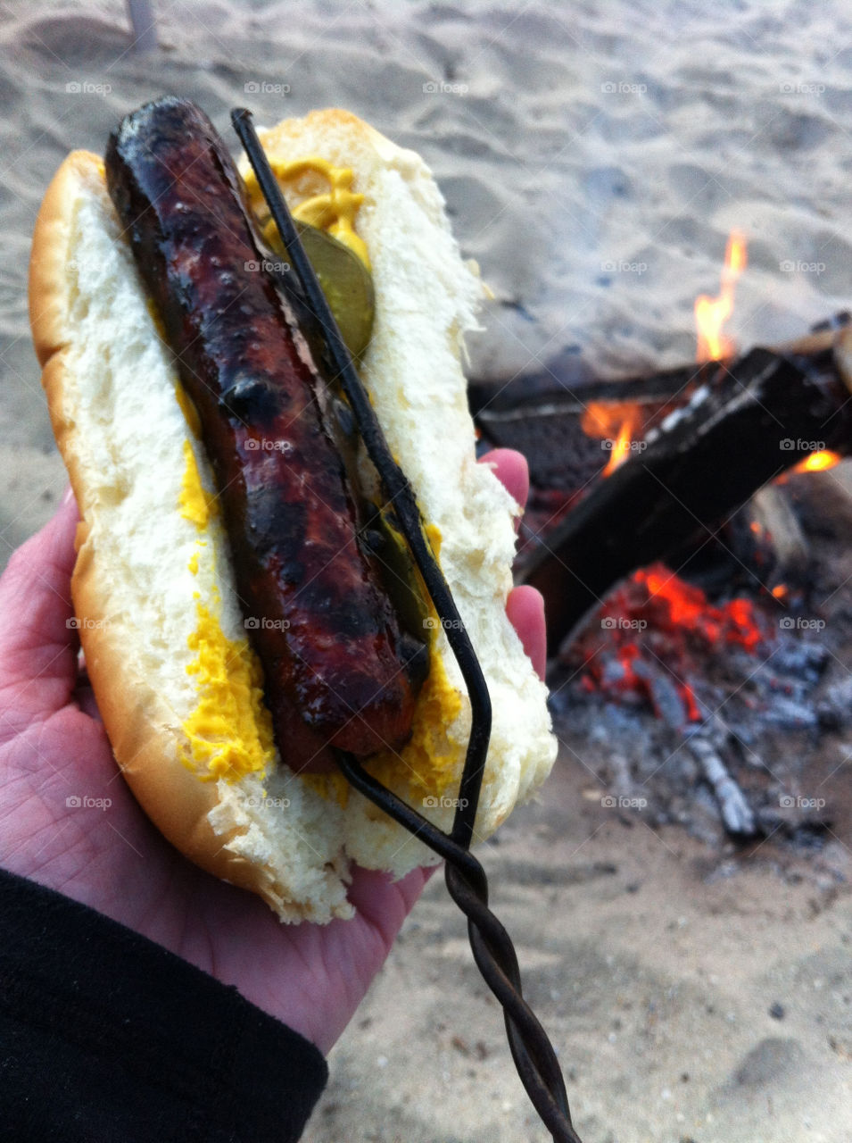 italy hot dog campfire by patsyjk