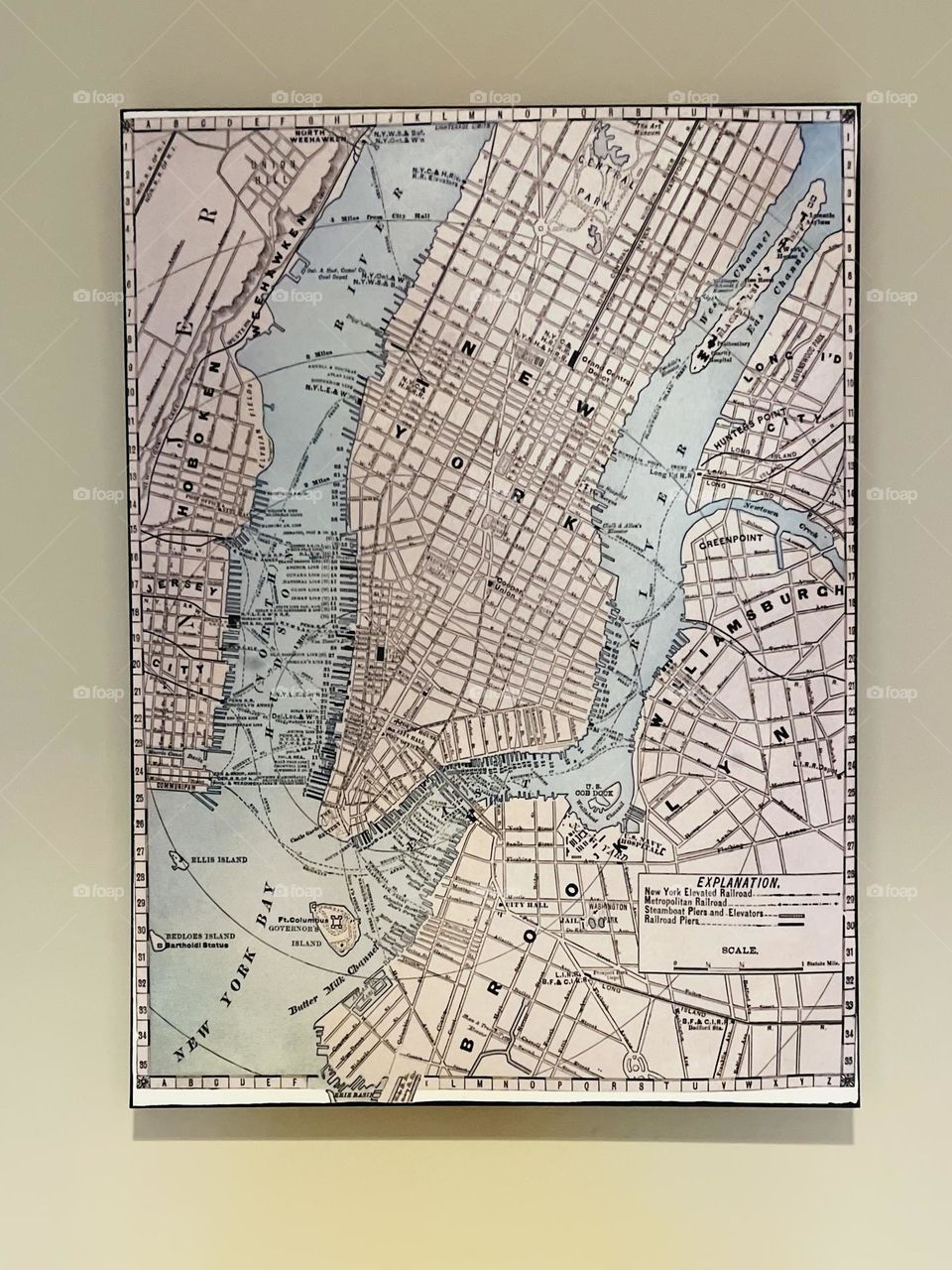 Picture of a map, decor for office, making maps cool, interesting and unique art