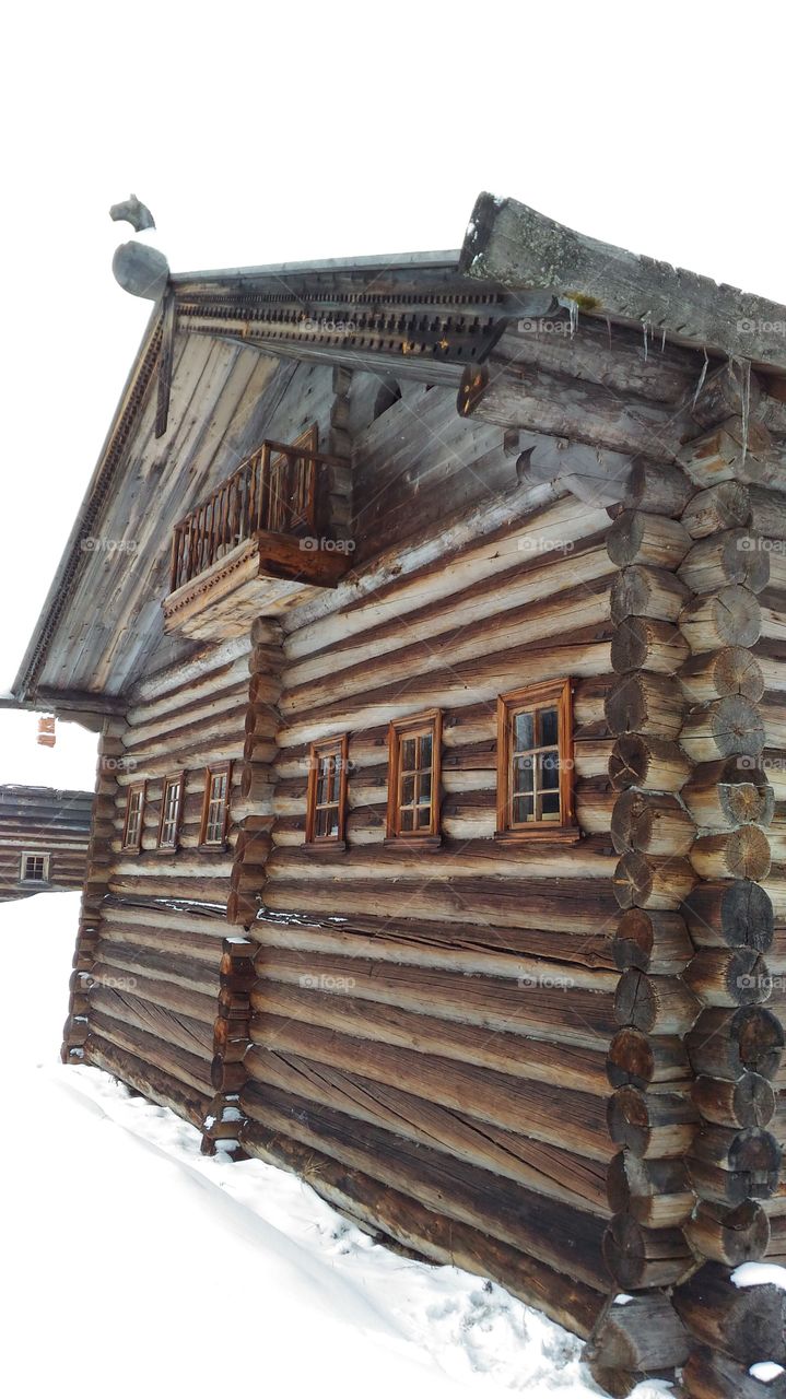 Museum of forest architecture."Malye Karelys"Arkhangelsk.Russia.antique nobleman's house.