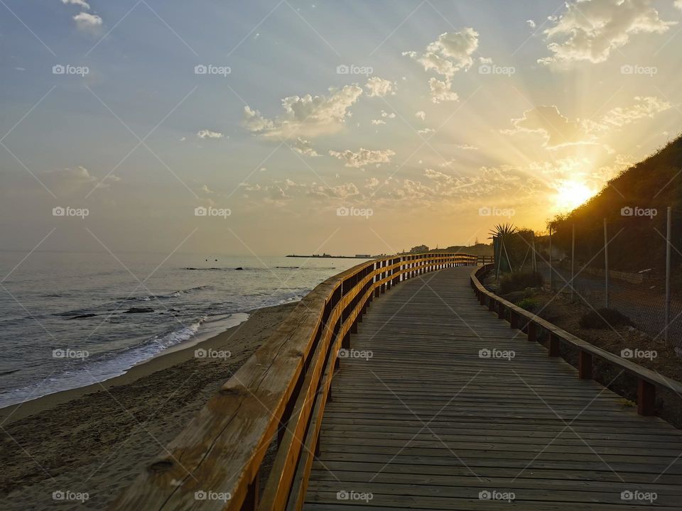 Walking into the sunset