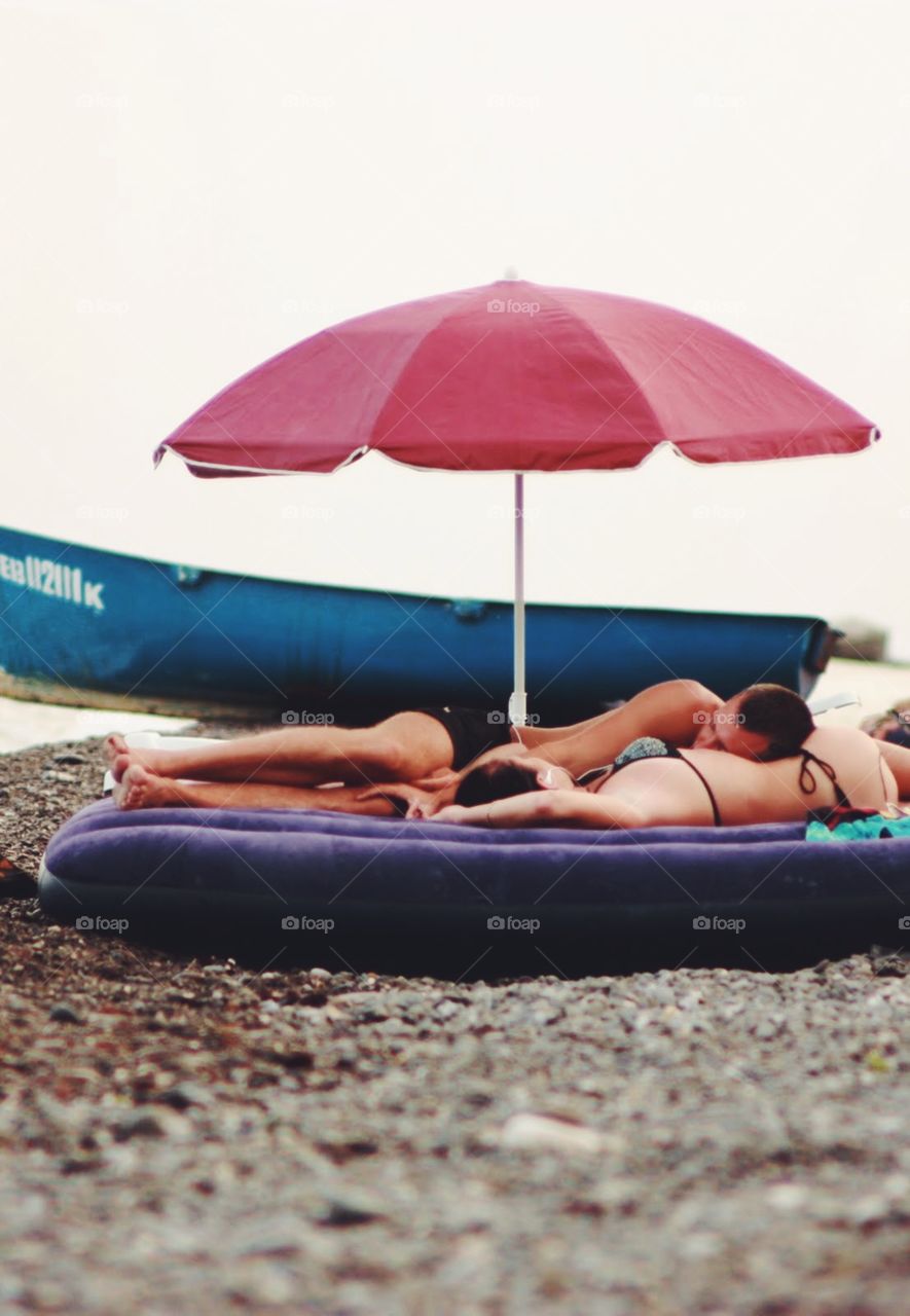 Umbrella, Relaxation, Summer, Beach, Water