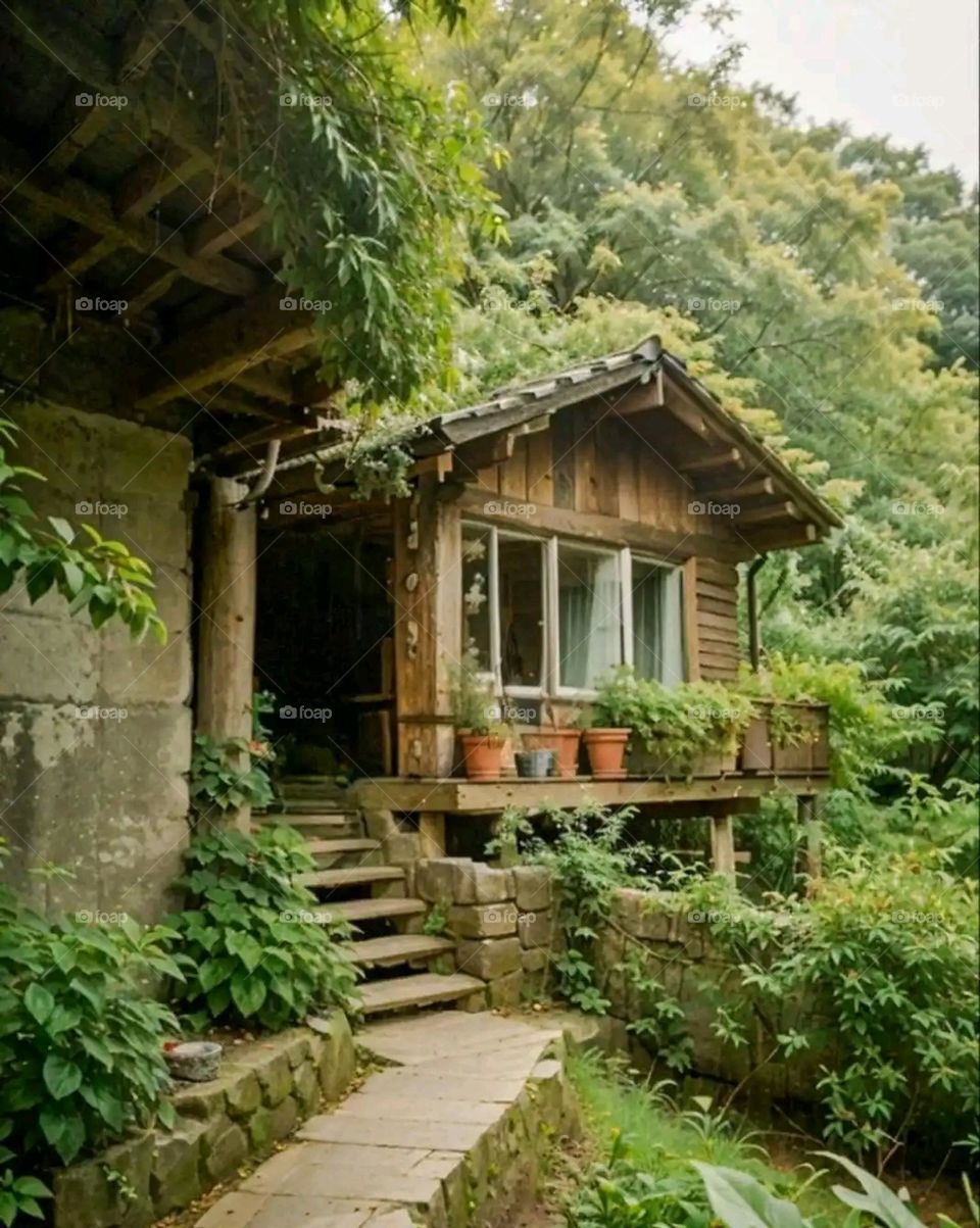 Glory be to God, the magnificent and picturesque view and the natural green trees are a view that is nothing more wonderful than it