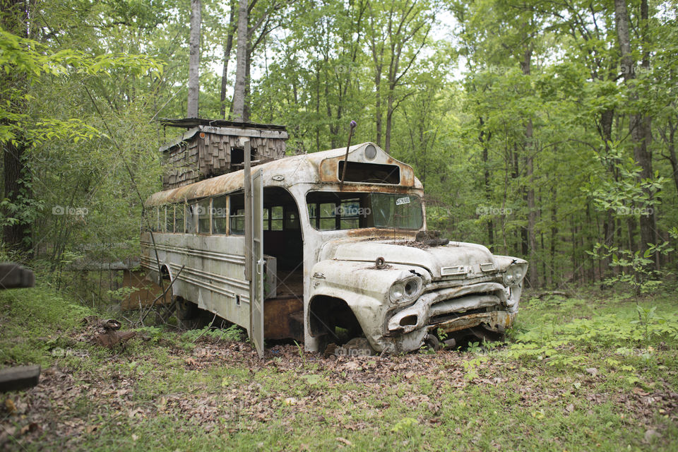 Abandoned bus