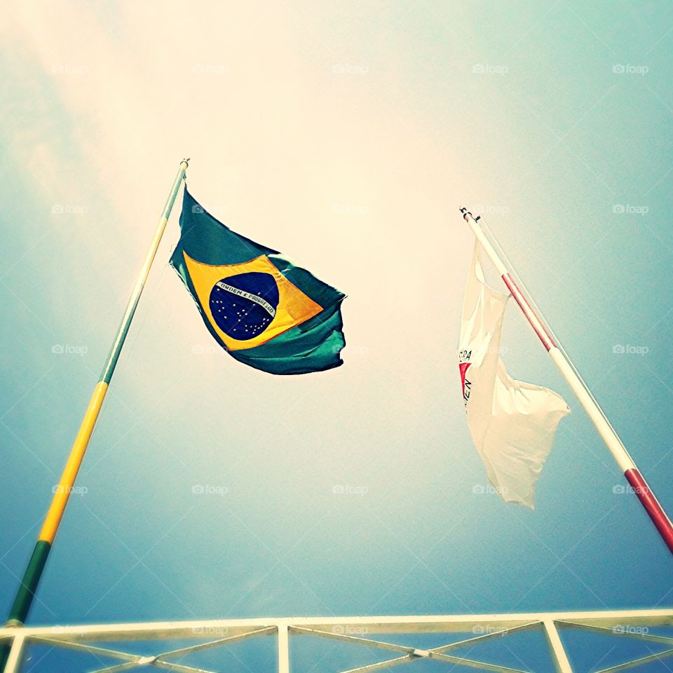 Brazil and Minas Gerais Flags