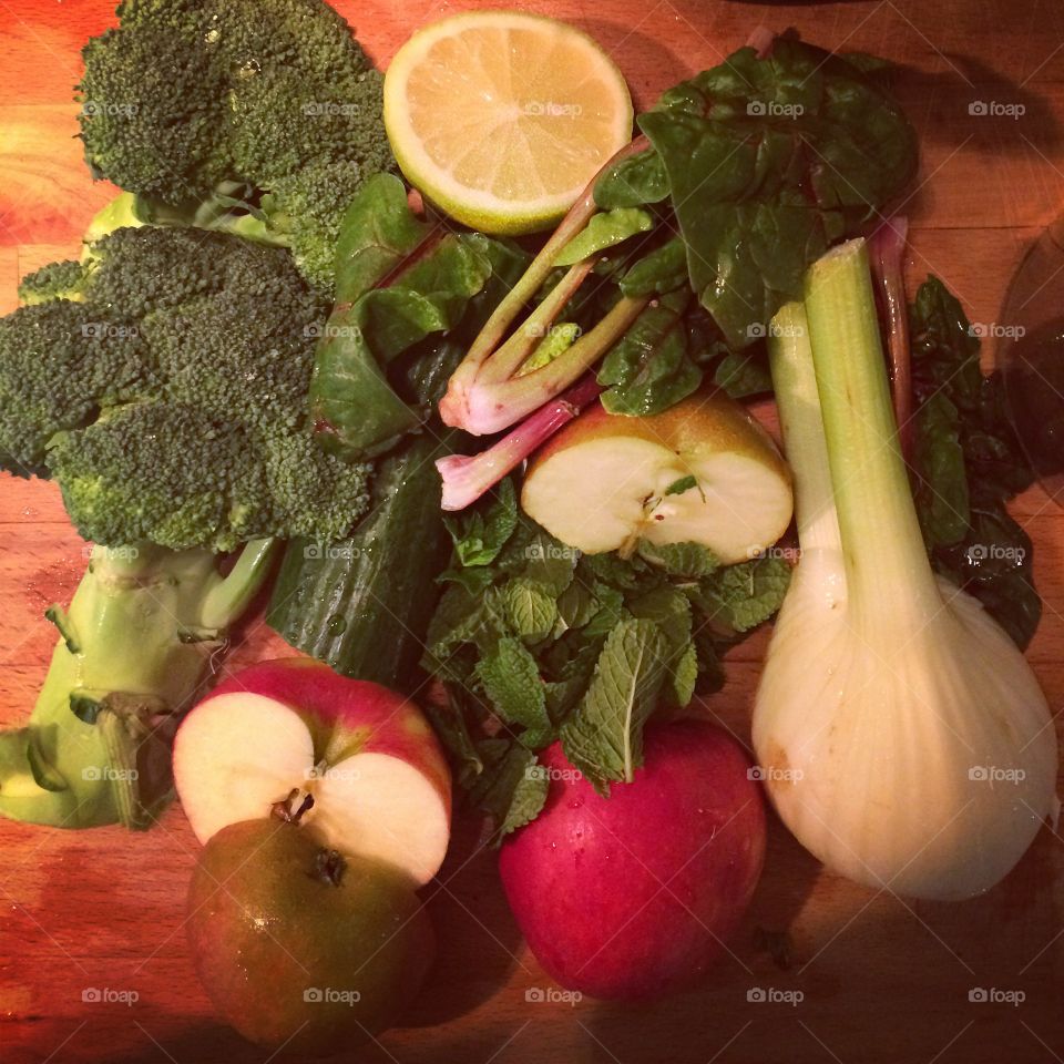 Vegetables still life, from above 