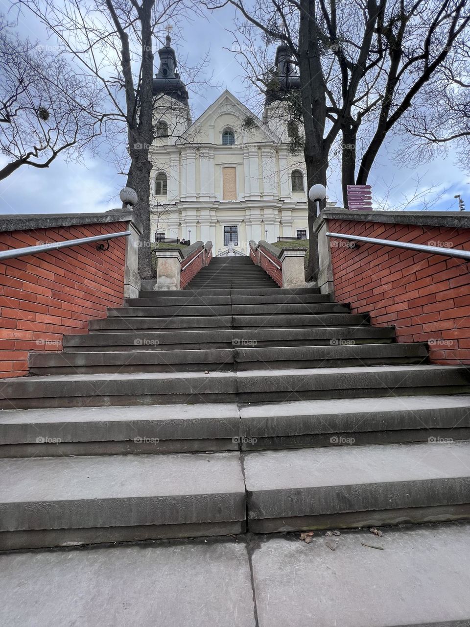 Lviv old city architecture in the spring season