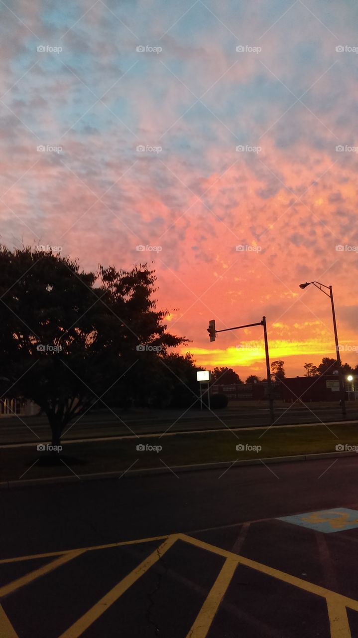 suburban sunset