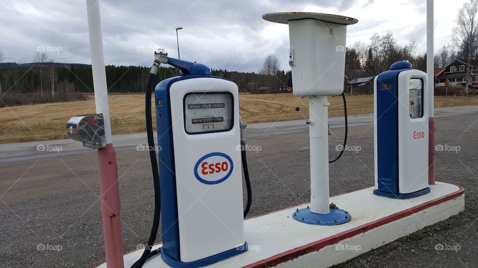 Esso Gas Station Retro