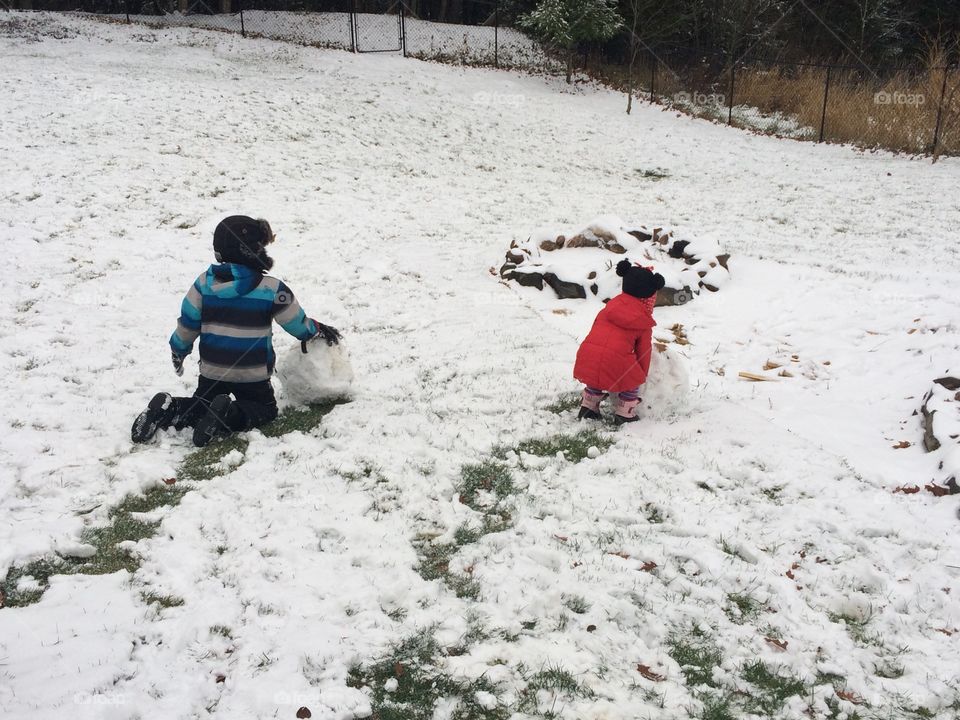 Making a snowman