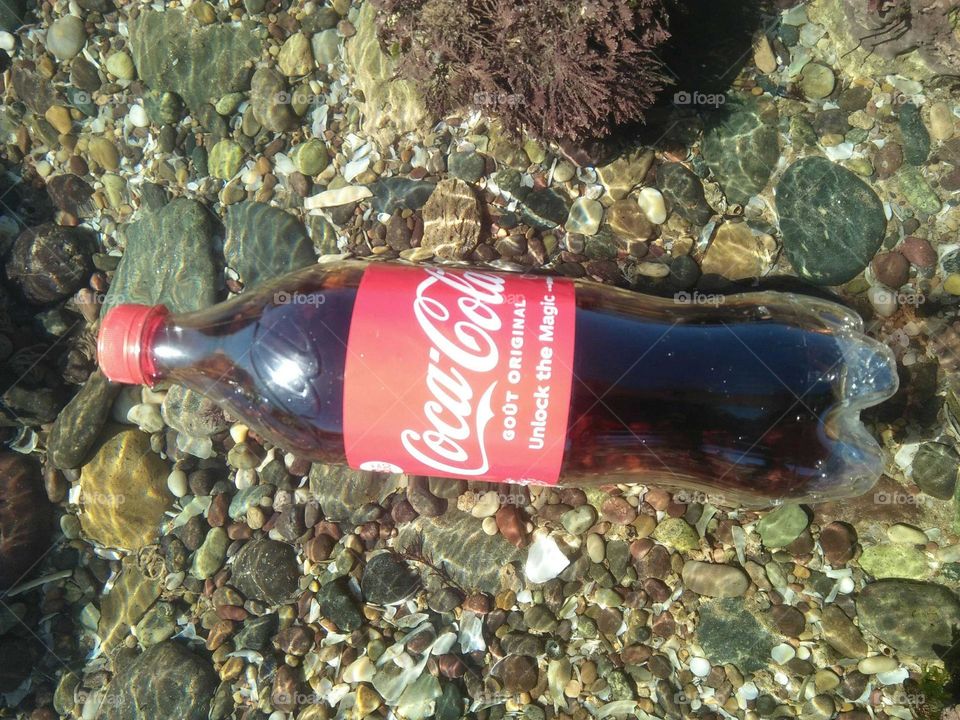 delicious bottle of fresh coca cola.