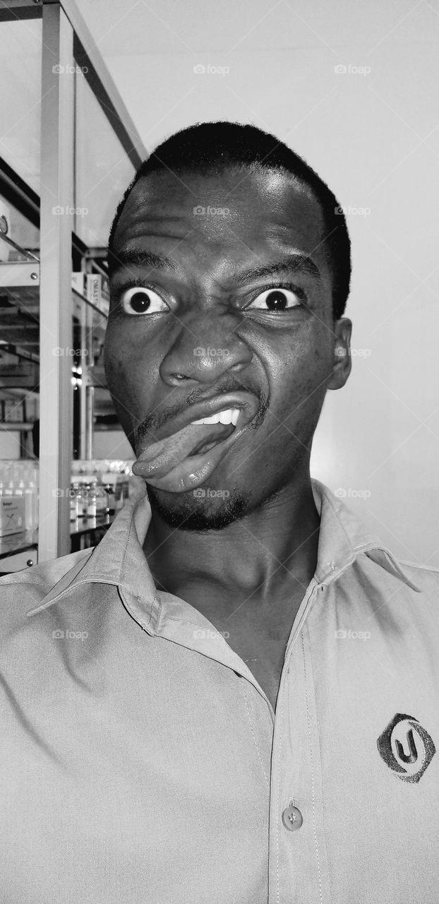 Grimace Face and Bulging Eyes