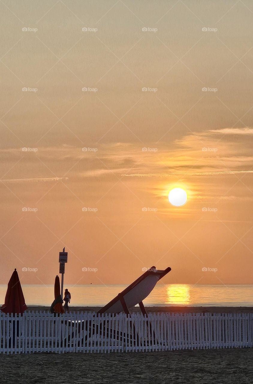 sunset in Deauville